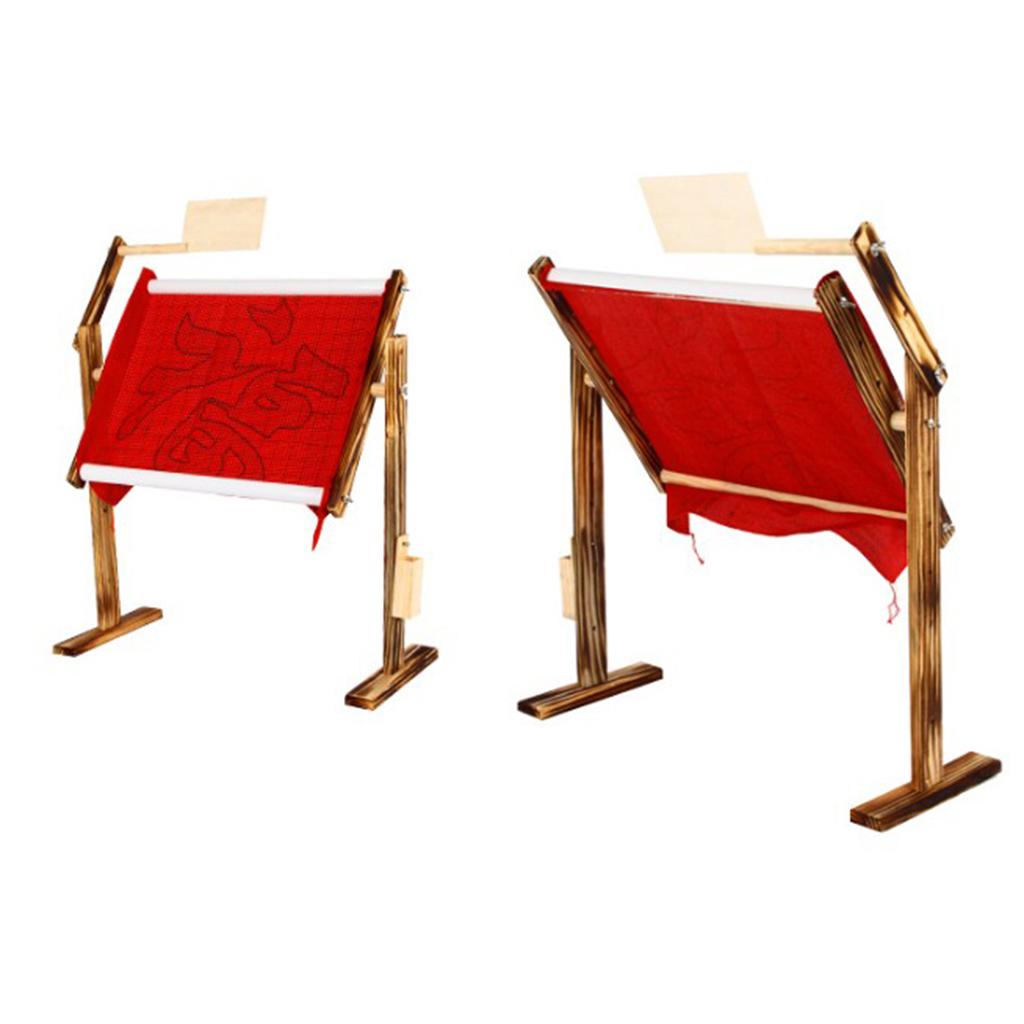 Desk Setup Kit - Embroidery Frame Holder Adjustable Wooden Desk
