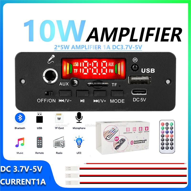 Desk Setup Kit - 10W Complete Bluetooth 5.0 Amplifier Kit