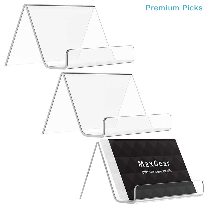 Desk Setup Study - portableTransparent Acrylic Desktop Business Card Holder