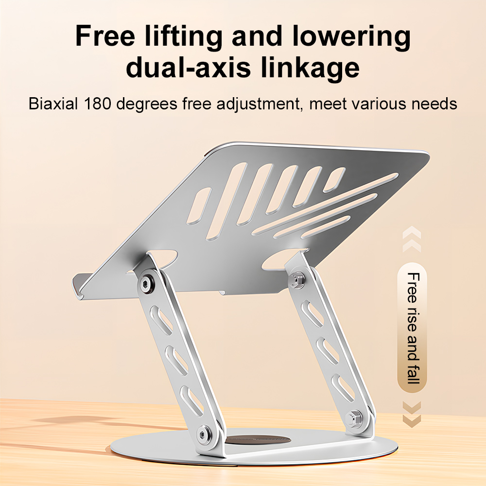 Desk Setup Riser - 360° Rotating Laptop Stand Adjustable Foldable