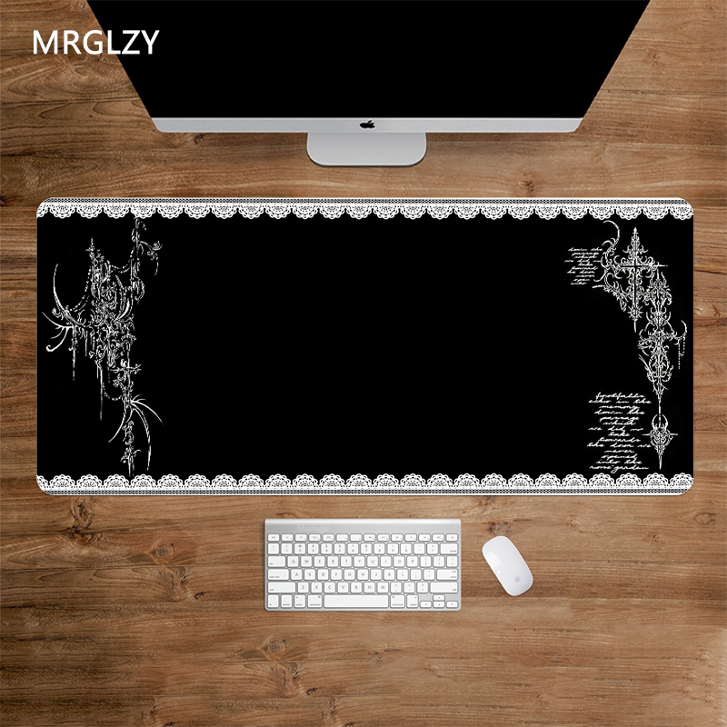 Mouse Pad Dark Style Lace Edge - Desk Setup Dark recension och pris