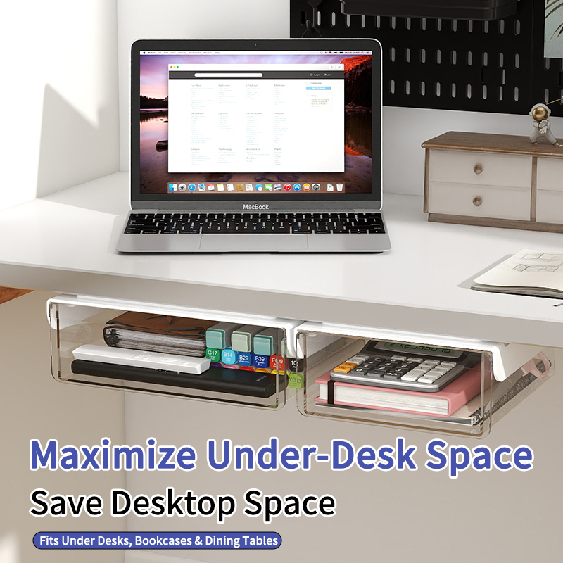 Under Desk Hidden Drawer Syste - Desk Setup Study recension och pris