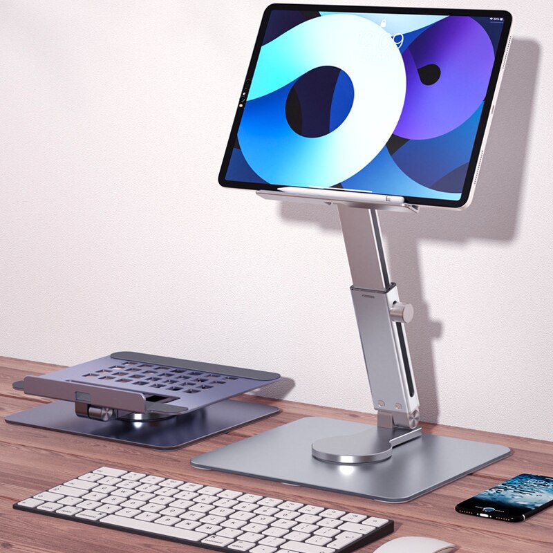 Aluminum Tablet Stand 360°Rota - Desk Setup Riser recension och pris