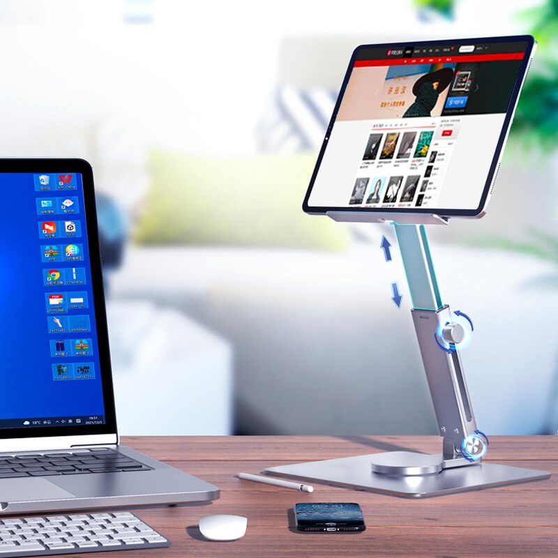 Aluminum Tablet Stand 360°Rota - Desk Setup Riser recension och pris