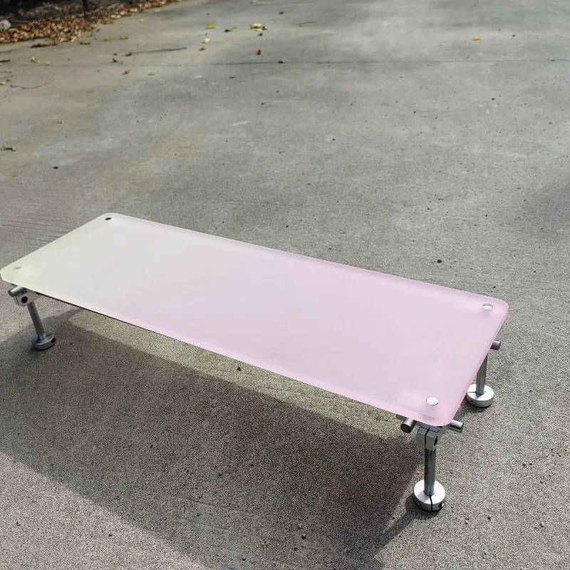 ‌Aesthetic Pink Gradient Acryl - Desk Setup With Laptop And Monitor recension och pris