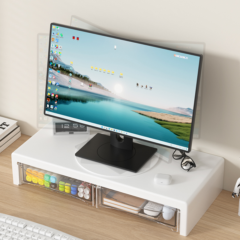 2-Tier Monitor Stand, Plastic  - Desk Setup Riser recension och pris