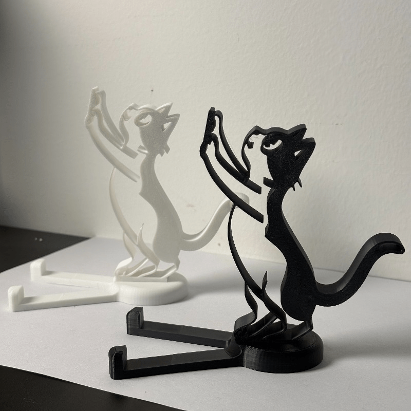 Abstract Hollow Line Cat Phone - Desk Setup Stand recension och pris