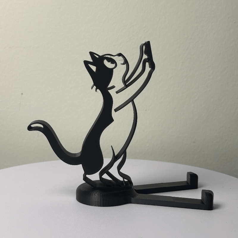 Abstract Hollow Line Cat Phone - Desk Setup Stand recension och pris