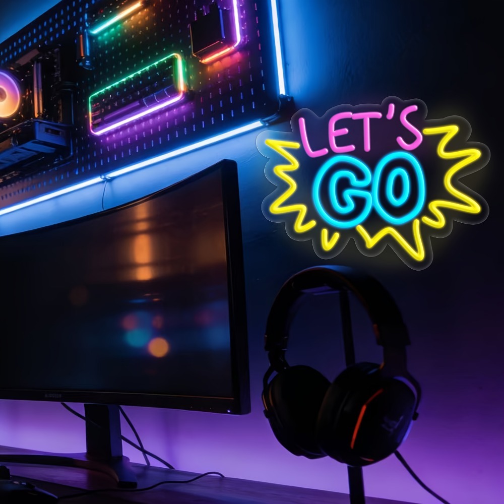 LET'S GO Multicolor LED Neon S - Desk Setup Inspiration recension och pris