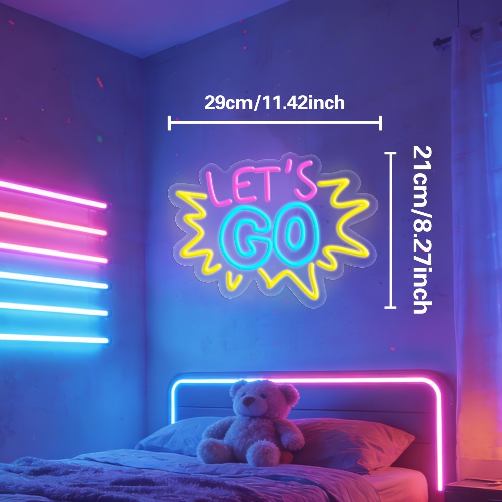 LET'S GO Multicolor LED Neon S - Desk Setup Inspiration recension och pris