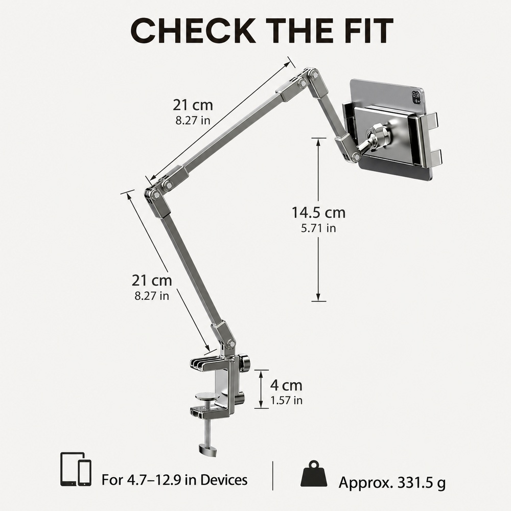 Adjustable Bed Phone Holder St - Desk Setup Stand recension och pris