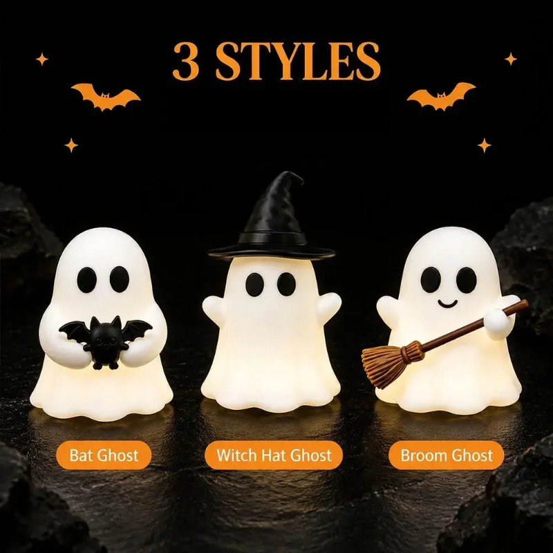 1-5PCS Glow in Dark Mini Ghost - Desk Setup Dark recension och pris