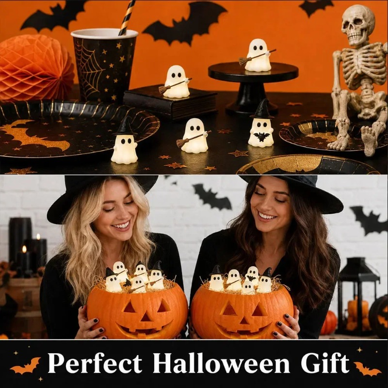 1-5PCS Glow in Dark Mini Ghost - Desk Setup Dark recension och pris