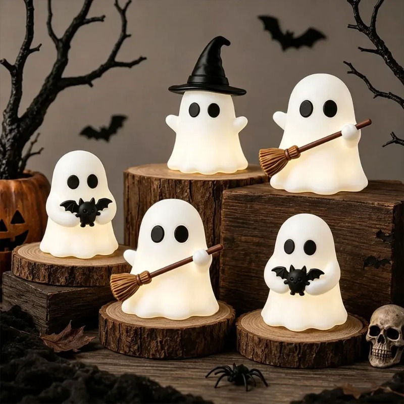 1-5PCS Glow in Dark Mini Ghost - Desk Setup Dark recension och pris