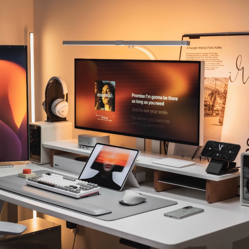 Modern Monitor Riser Stand Erg - Desk Setup With Laptop And Monitor recension och pris