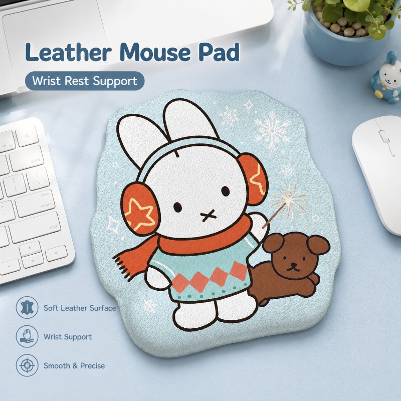 Anime Miffy Leather Mouse Pad  - Desk Setup With Tv recension och pris