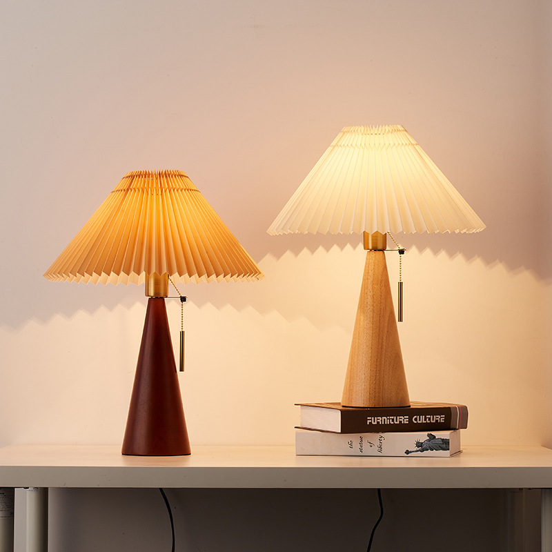 Retro Solid Wood Table Lamp No - Desk Setup Vintage recension och pris