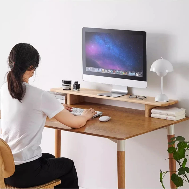 Wooden Monitor Stand Riser for - Desk Setup With Laptop And Monitor recension och pris