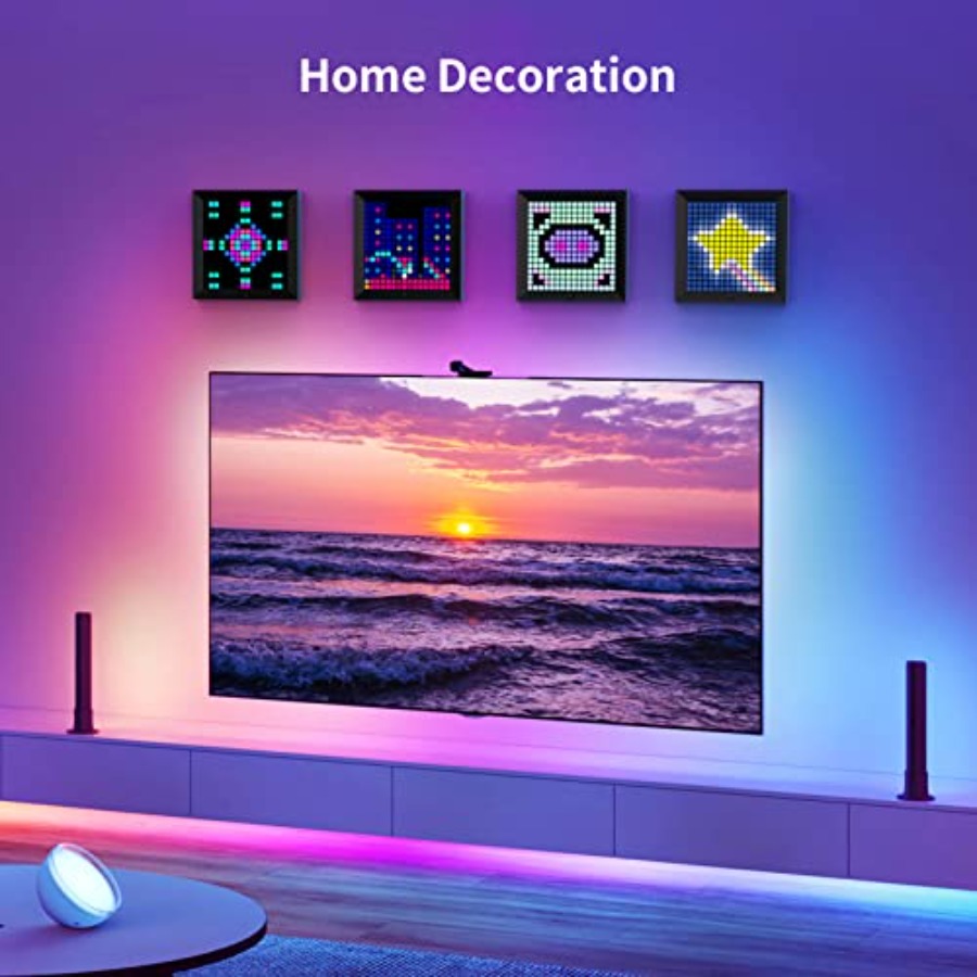 LED Light Pixel Display Panel  - Desk Setup With Tv recension och pris