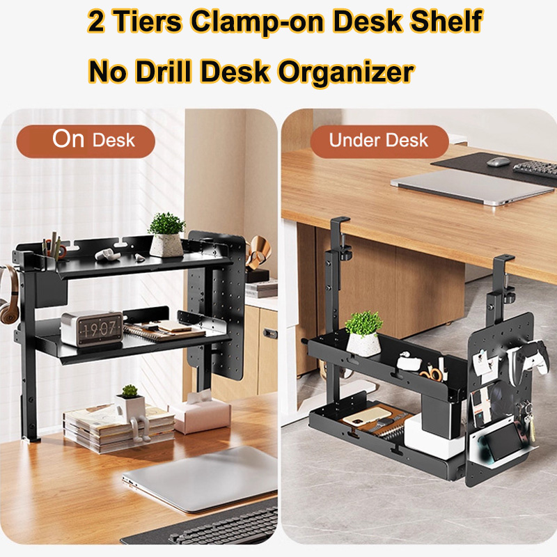 Clamp-on 14 inch Above Below D - Desk Setup Study recension och pris