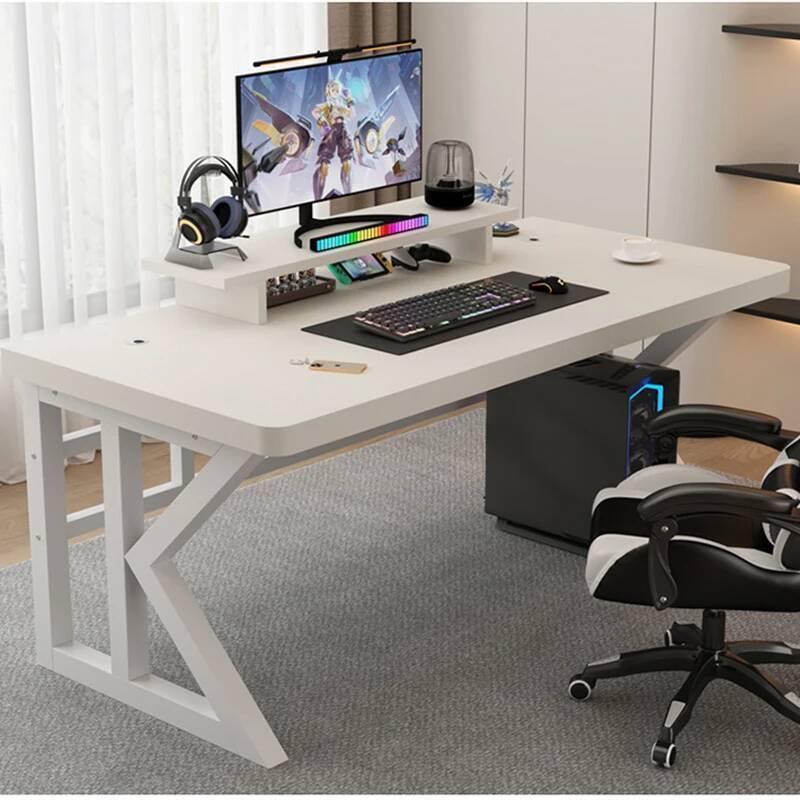 Shaped L Gaming Desk Table Pli - Desk Setup With Laptop And Monitor recension och pris