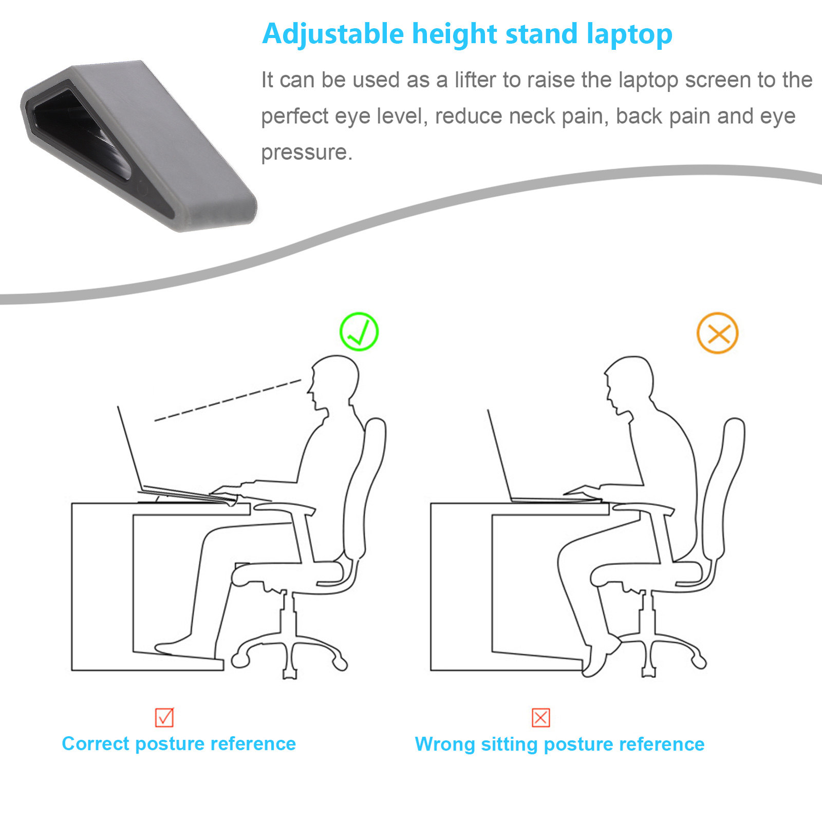 2Pcs Laptop Stand Notebook Ris - Desk Setup Riser recension och pris
