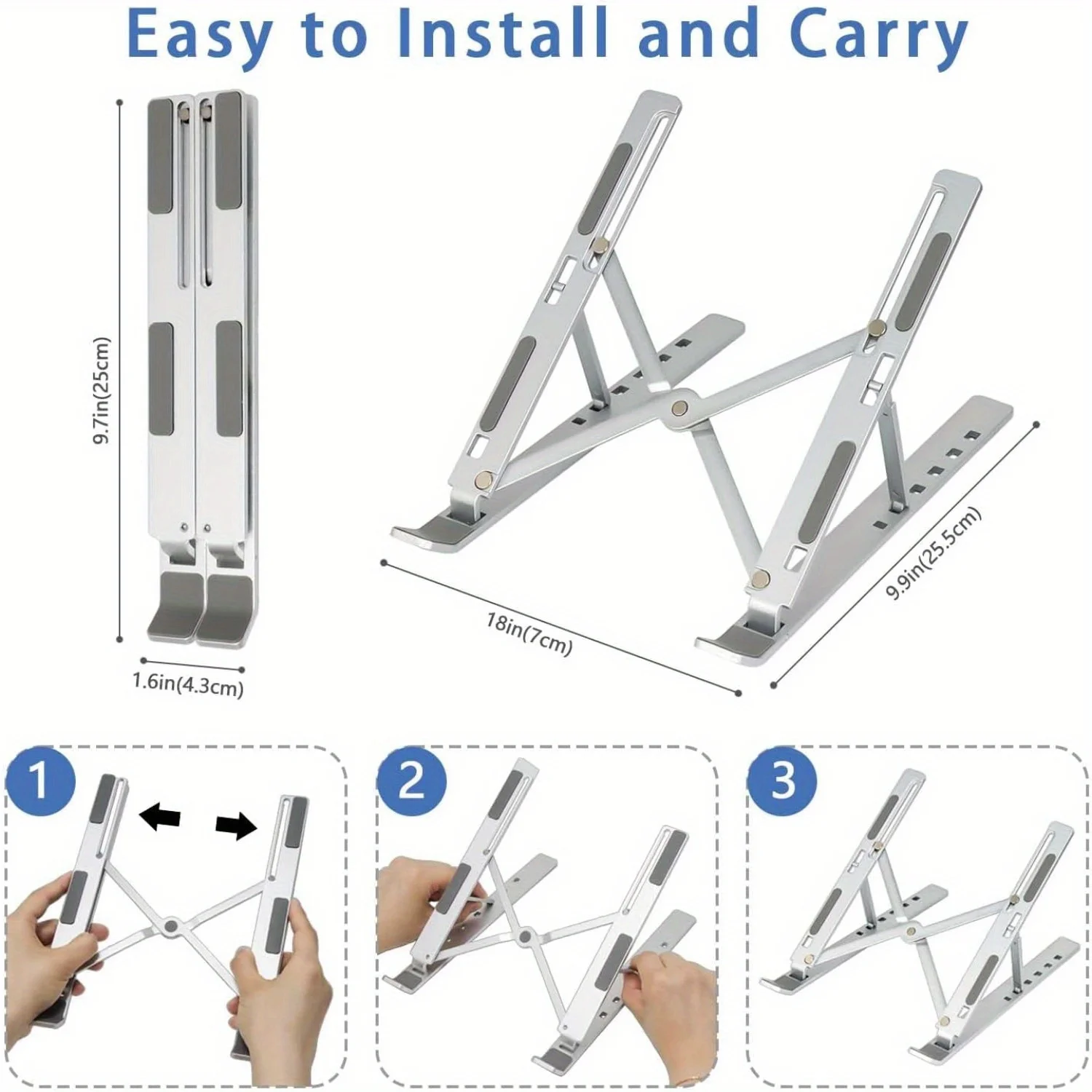 Foldable Aluminum Laptop Riser - Desk Setup Riser recension och pris