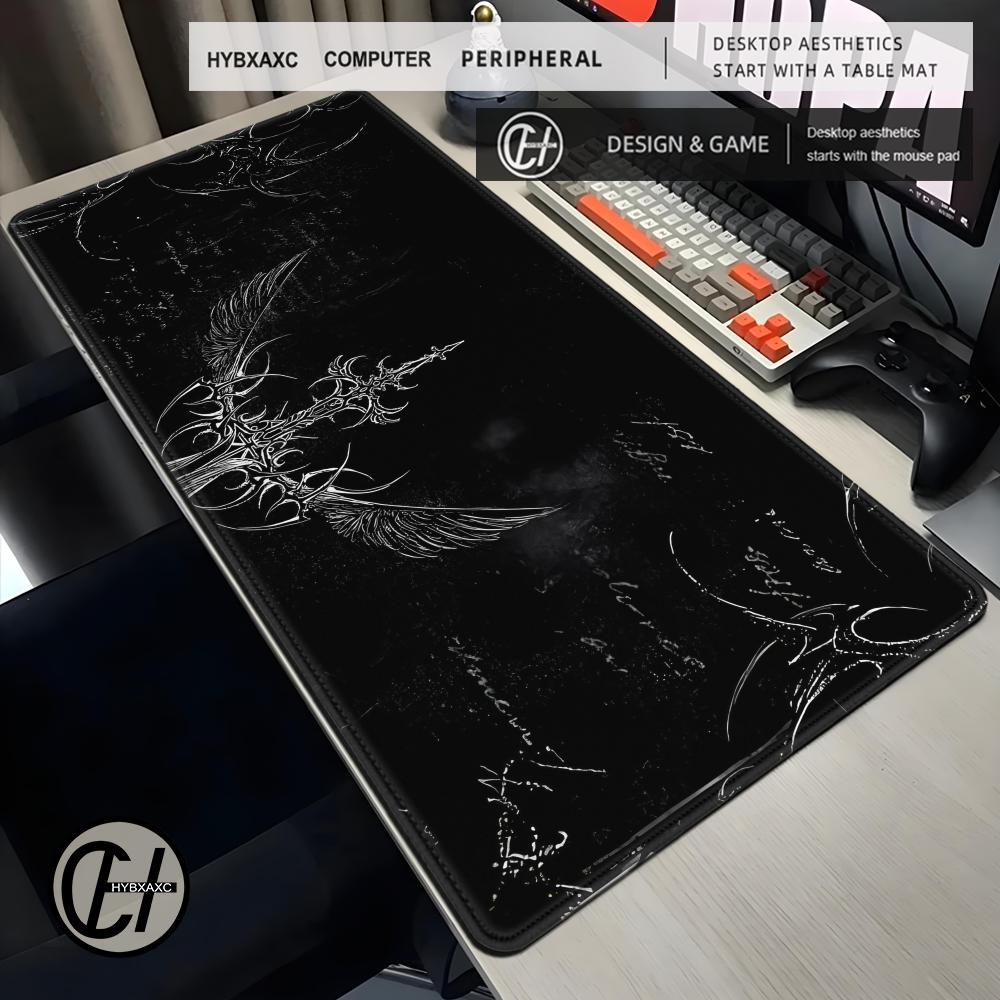 Dark Gothic Cross Wing Pattern - Desk Setup Dark recension och pris