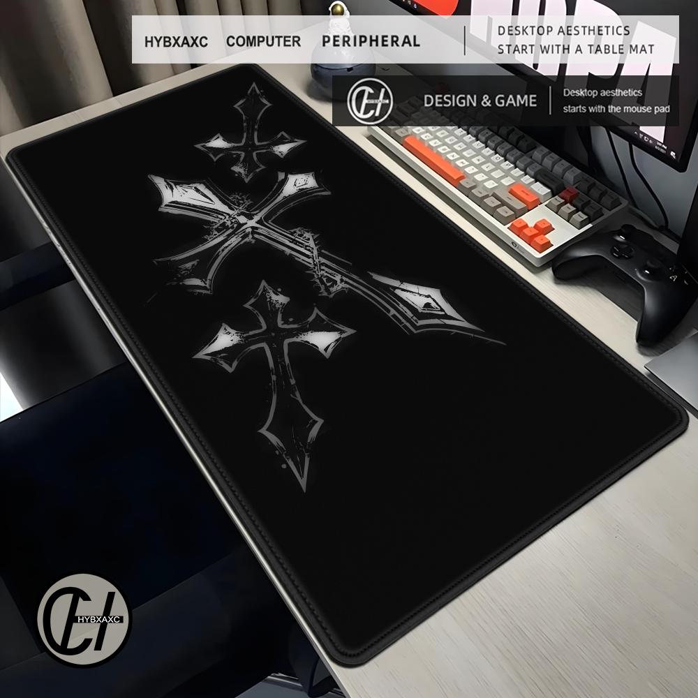 Dark Gothic Cross Wing Pattern - Desk Setup Dark recension och pris