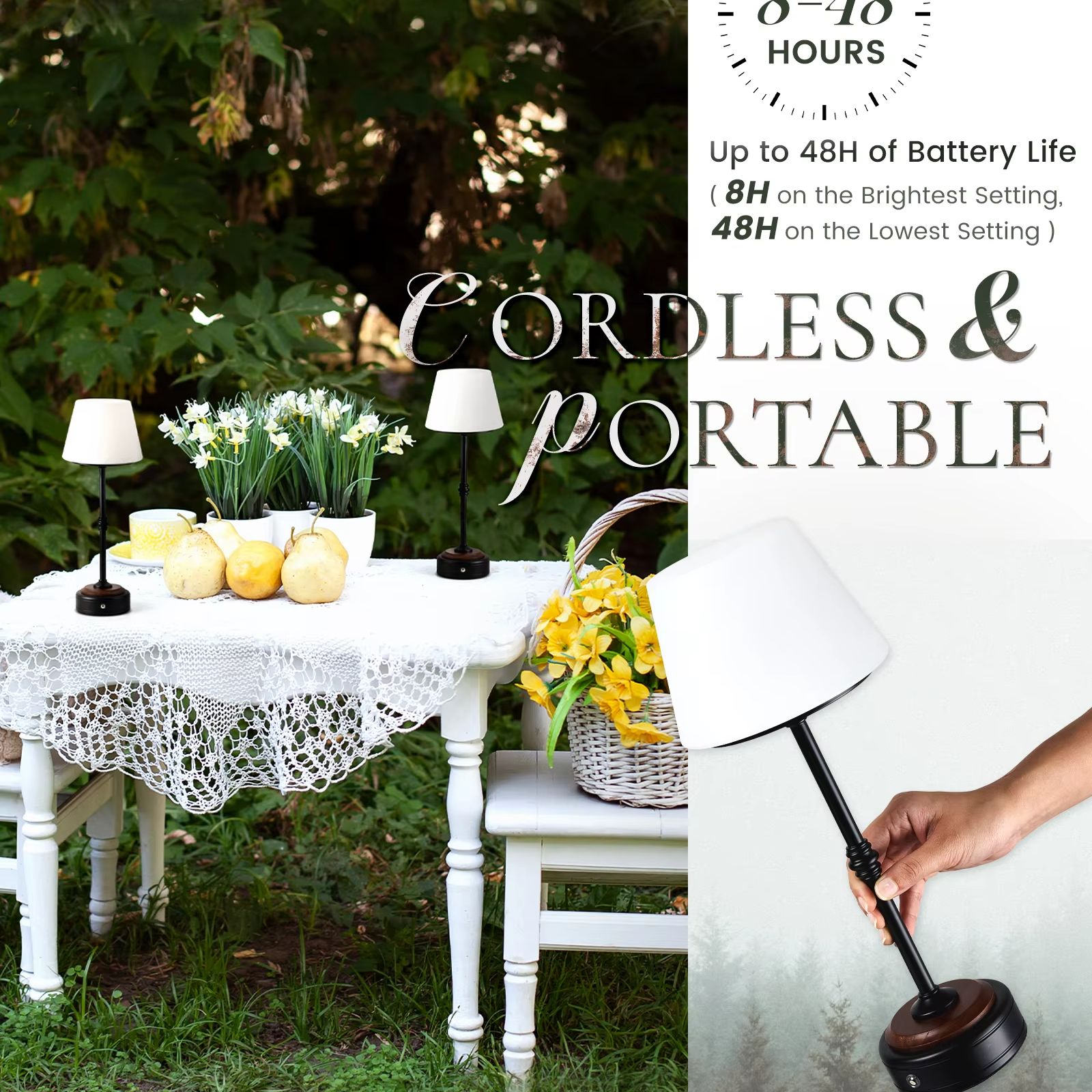 Cordless Table Lamps Set of  5 - Desk Setup Study recension och pris