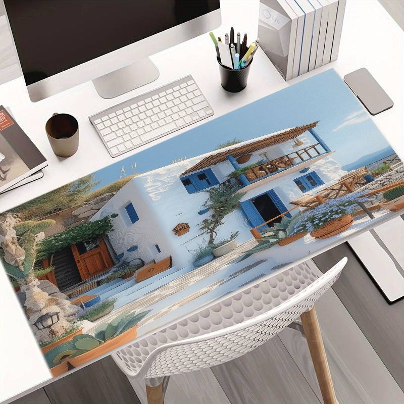 Brand Mediterranean Mouse Pad  - Desk Setup With Plants recension och pris