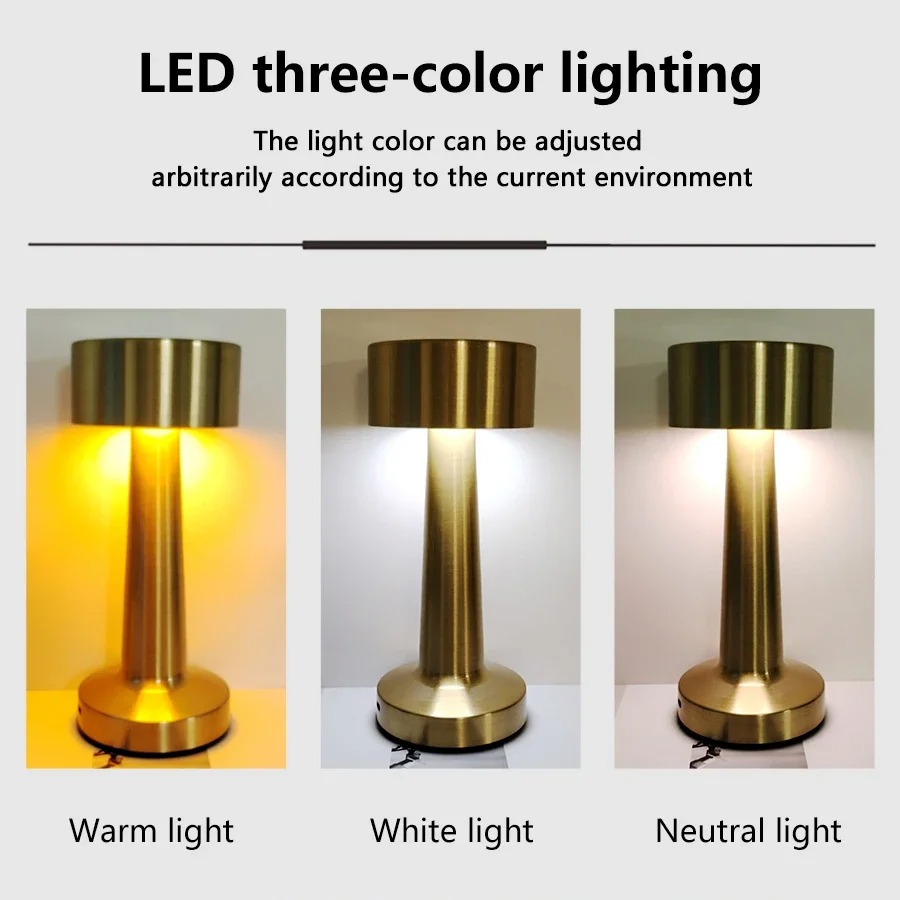 LED Touch Table Lamp Rechargea - Desk Setup Study recension och pris