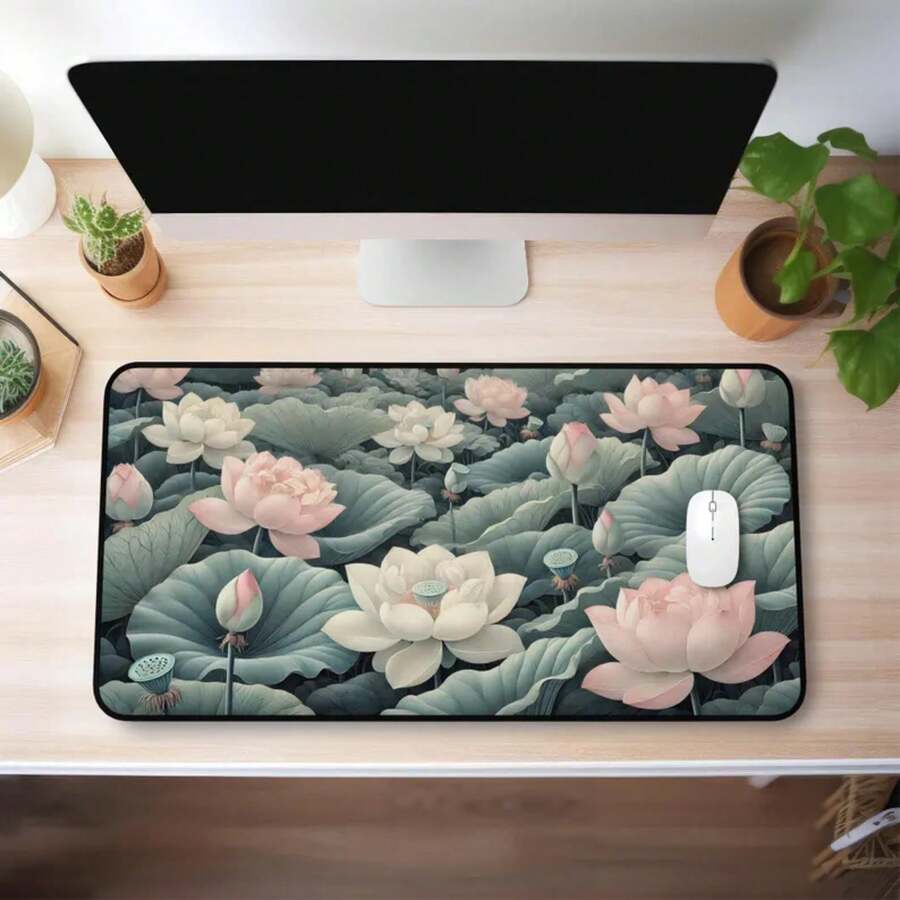 Large Lotus Flower Desk Mat No - Desk Setup Inspiration recension och pris
