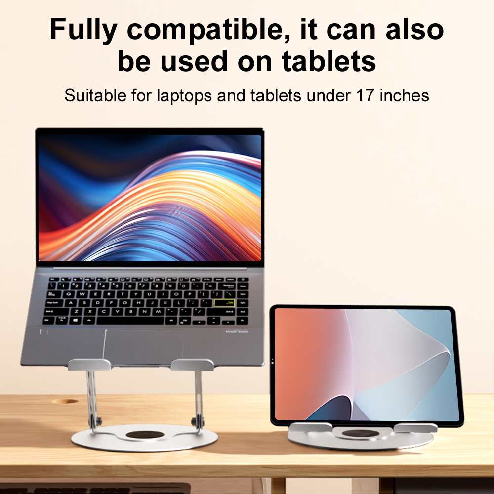 360° Rotating Laptop Stand Adj - Desk Setup Riser recension och pris