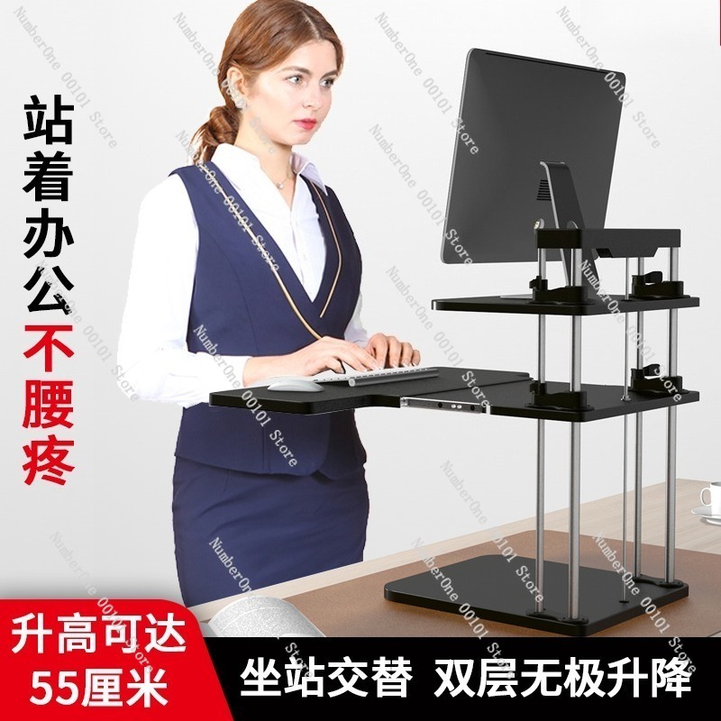 Height-Adjustable Standing Des - Desk Setup With Laptop And Monitor recension och pris