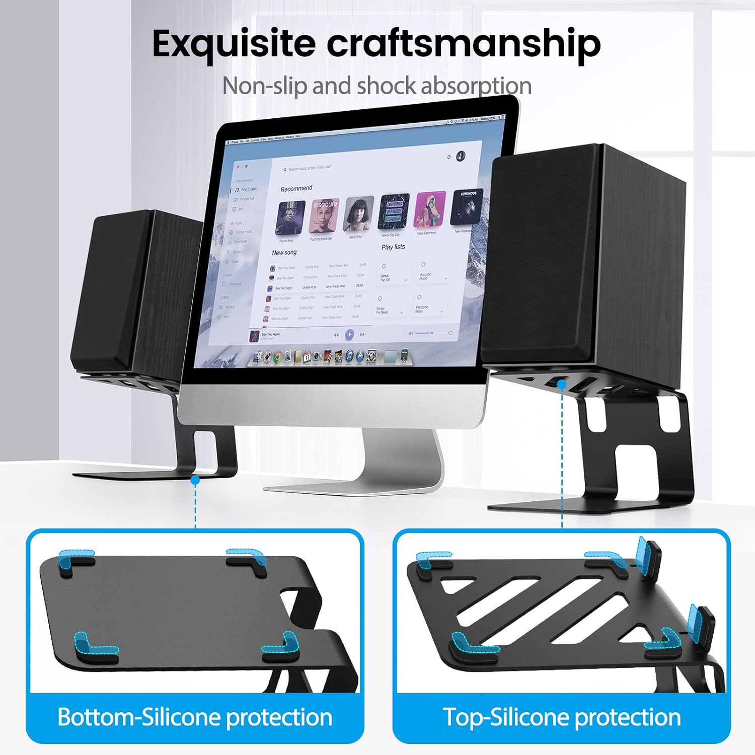 2pcs lot Desktop Speaker Stand - Desk Setup Speakers recension och pris