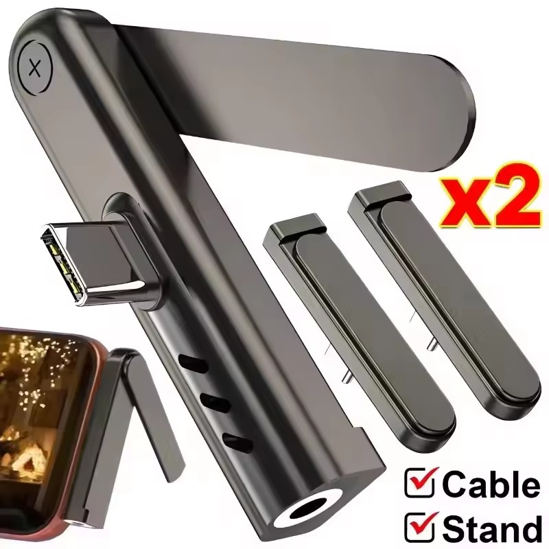 2/1PCS Portable USB C To 3.5mm - Desk Setup Stand recension och pris