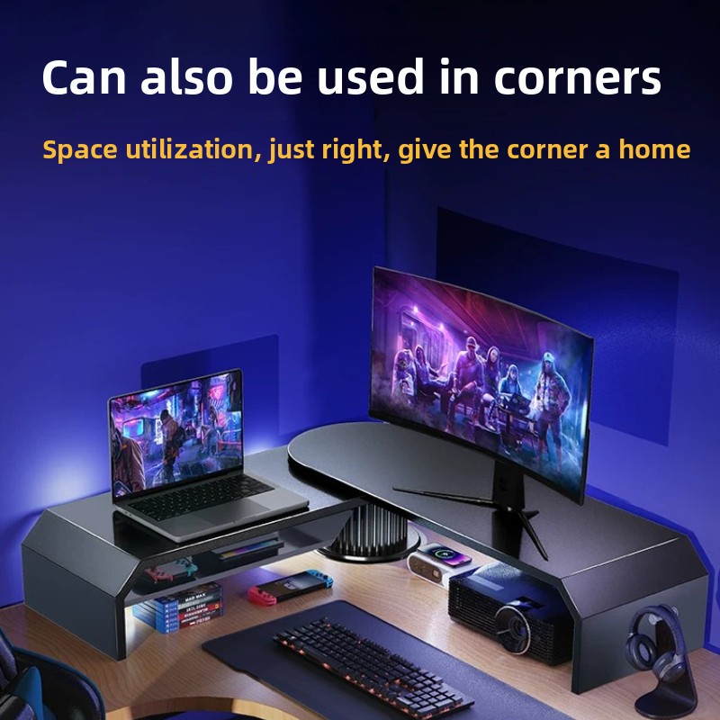 Gaming Dual Monitor Stand Offi - Desk Setup With Laptop And Monitor recension och pris