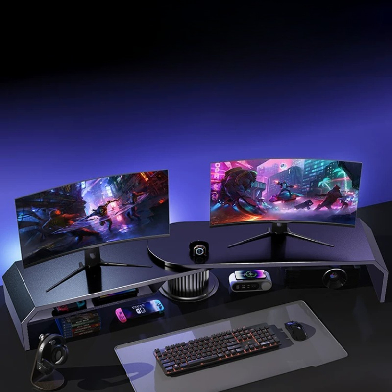 Gaming Dual Monitor Stand Offi - Desk Setup With Laptop And Monitor recension och pris