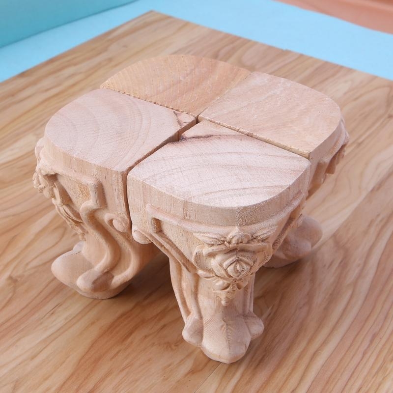 4Pcs Wooden Carved Furniture L - Desk Setup Vintage recension och pris