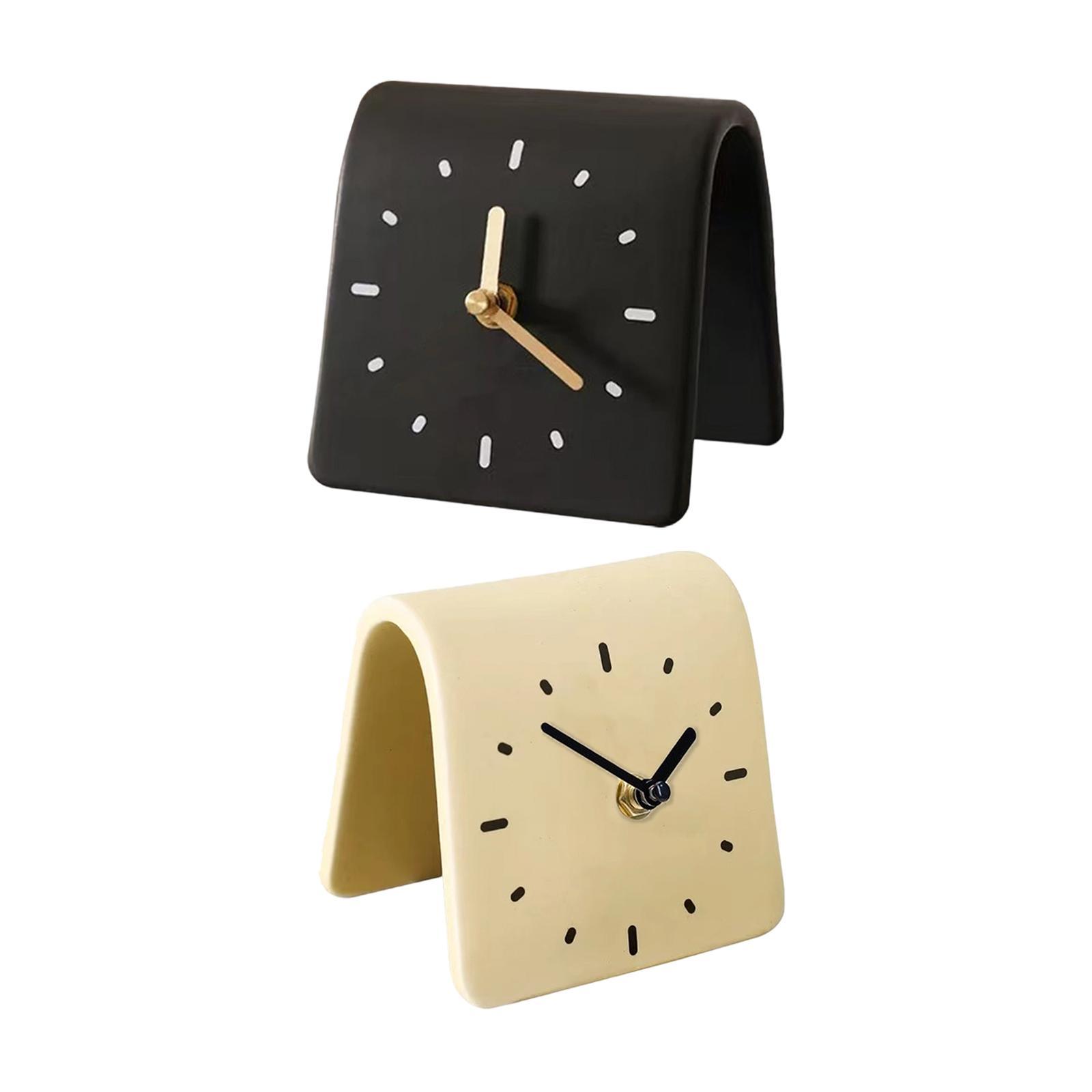 Desk Clock Modern Art Shelf Cl - Desk Setup Study recension och pris