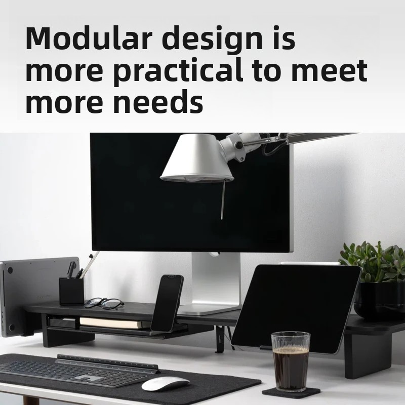 Solid Wood Monitor Riser Stand - Desk Setup Riser recension och pris