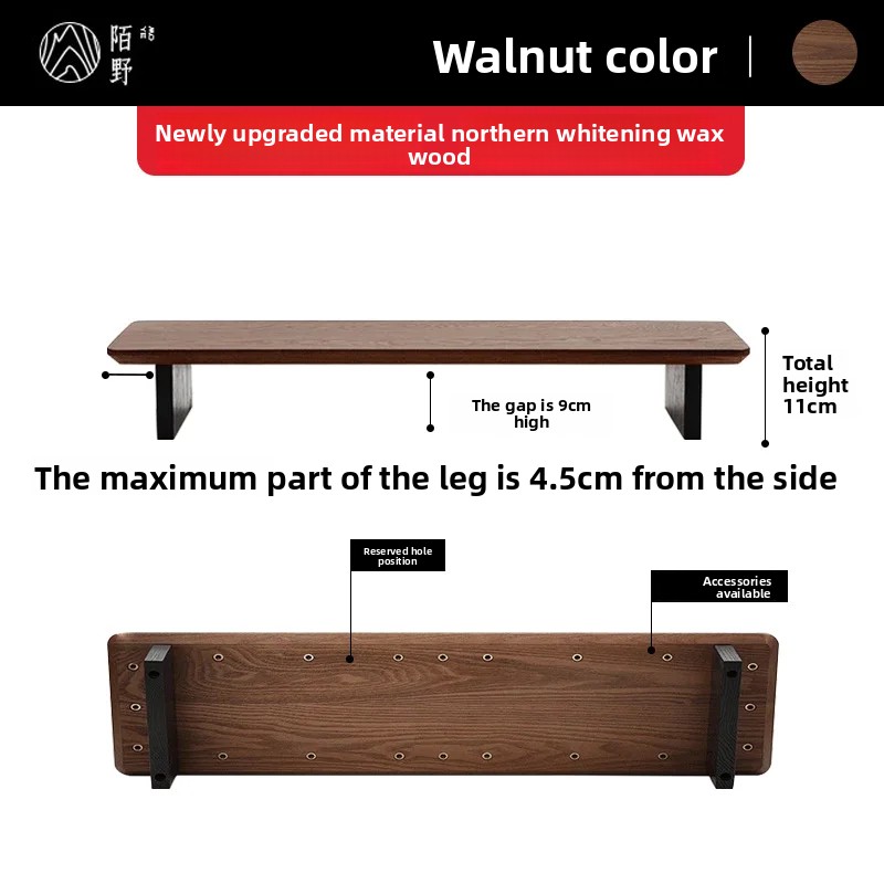 Solid Wood Monitor Riser Stand - Desk Setup Riser recension och pris