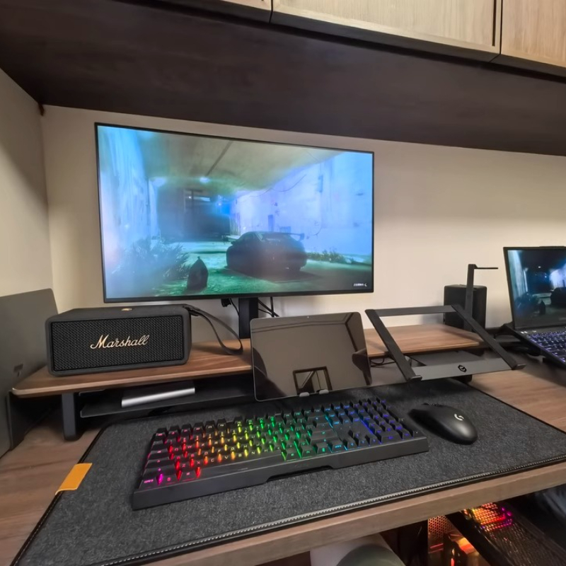 Modular Monitor Riser Stand Er - Desk Setup With Laptop And Monitor recension och pris
