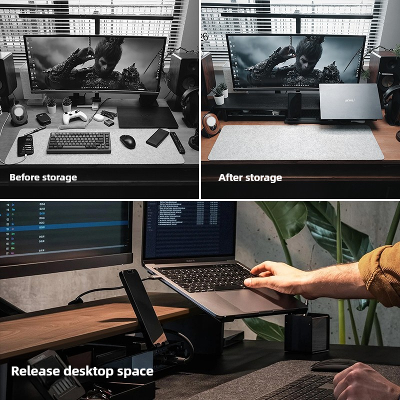 Modular Monitor Riser Stand Er - Desk Setup With Laptop And Monitor recension och pris