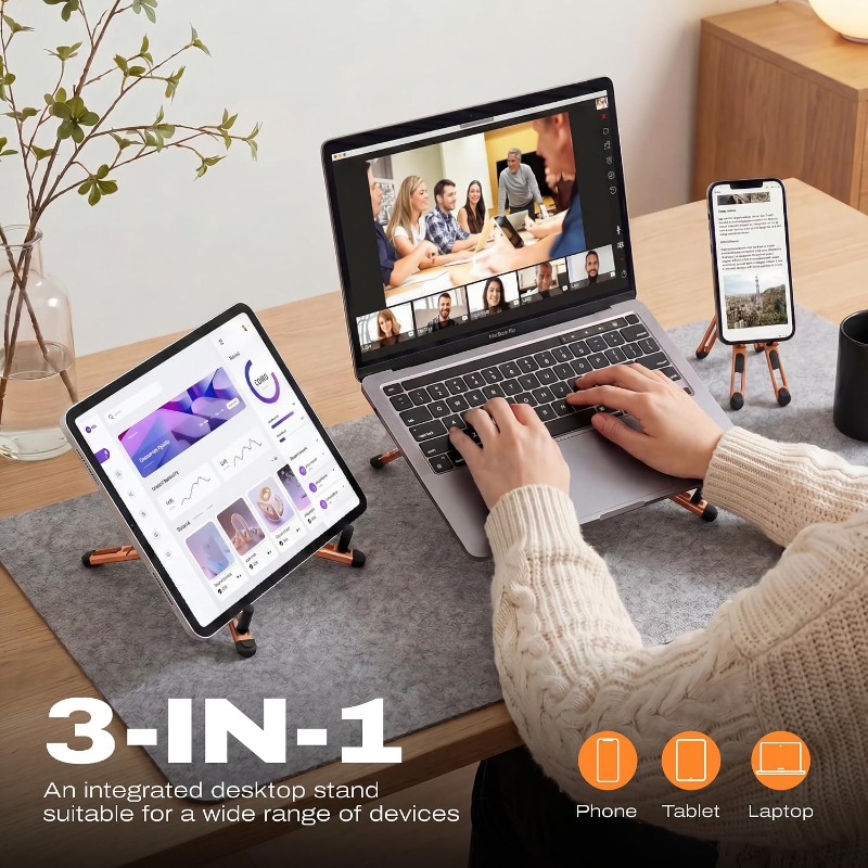 3-in-1 Magnetic Foldable Stand - Desk Setup Riser recension och pris