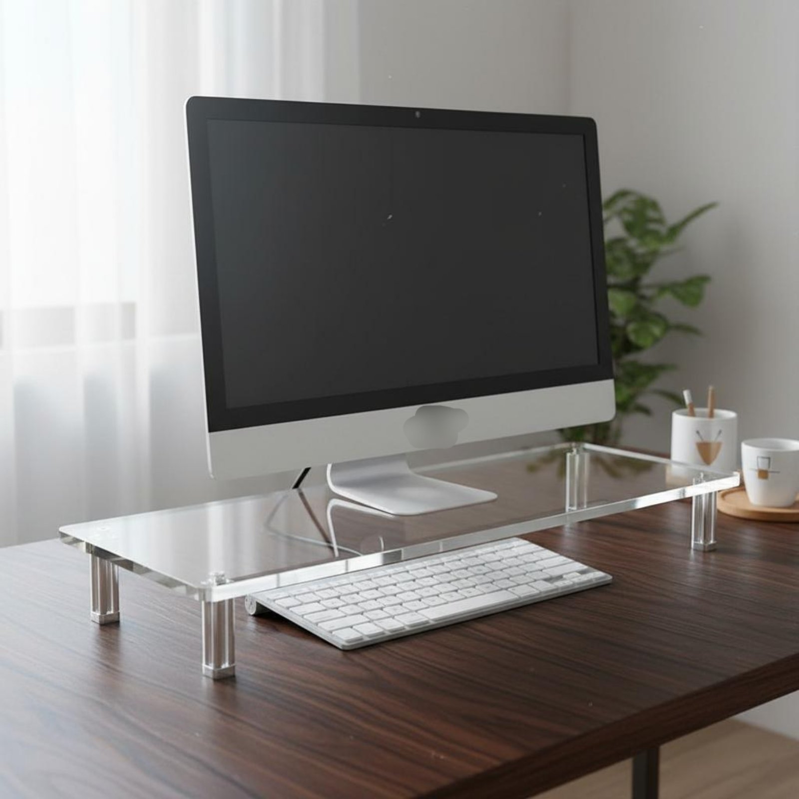 Acrylic Monitor Stand Easy to  - Desk Setup Riser recension och pris