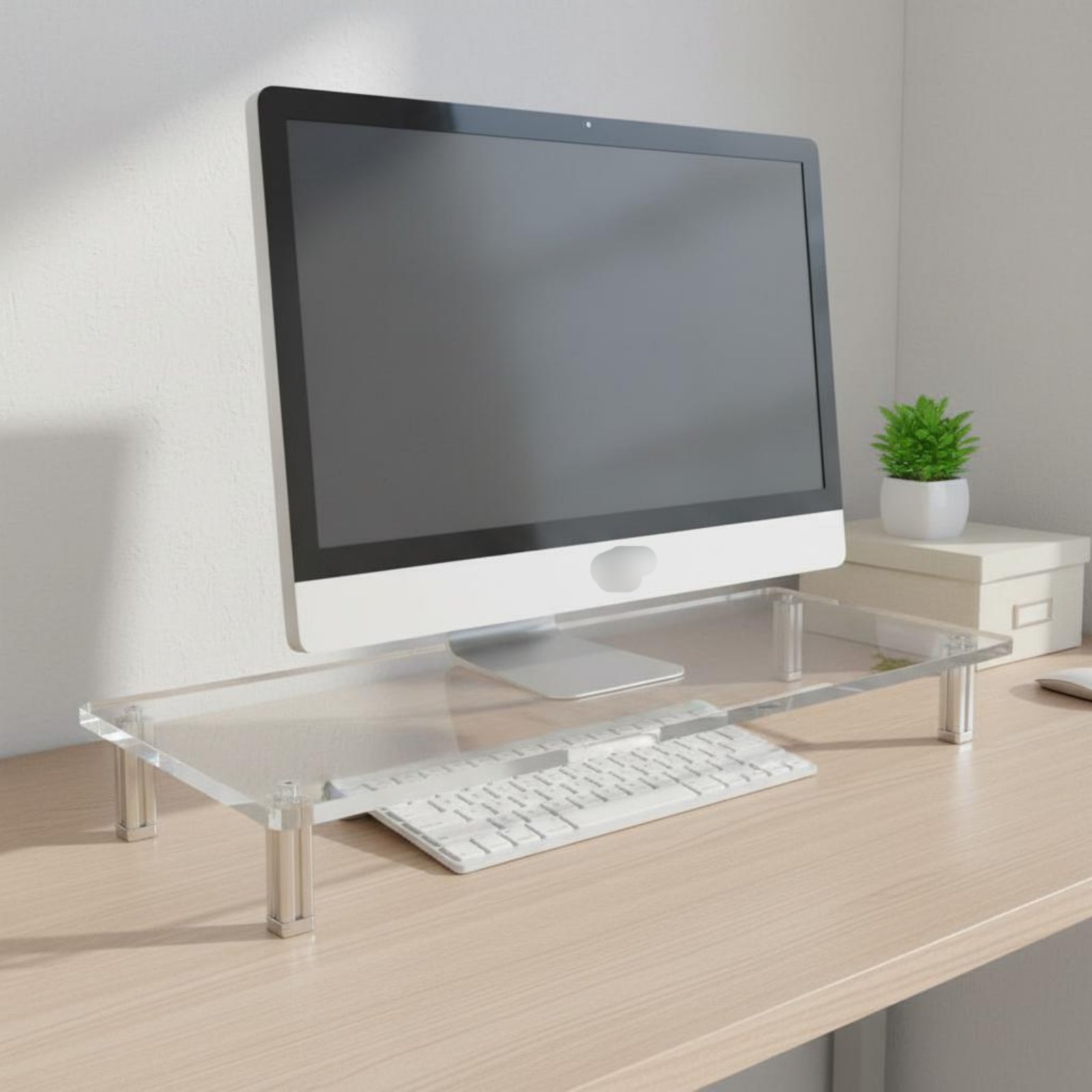 Acrylic Monitor Stand Easy to  - Desk Setup Riser recension och pris