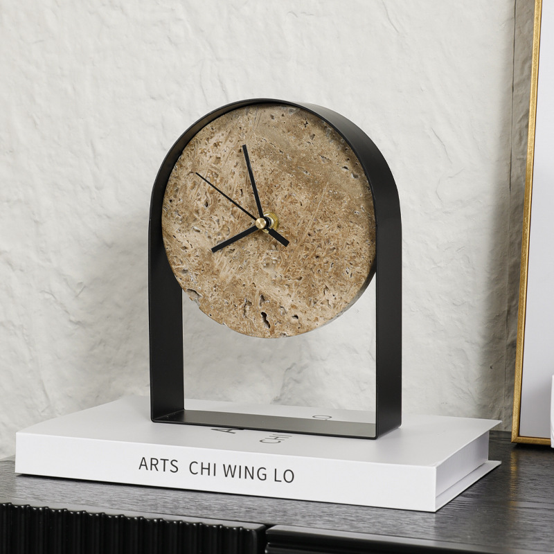 Luxurious Marble Desktop Clock - Desk Setup Study recension och pris