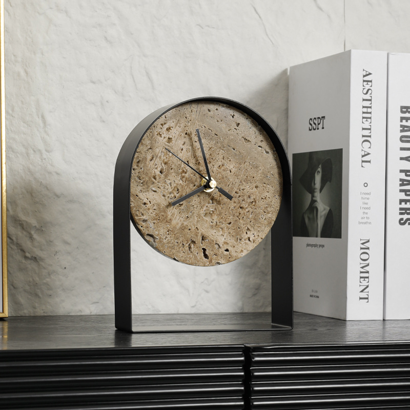Luxurious Marble Desktop Clock - Desk Setup Study recension och pris
